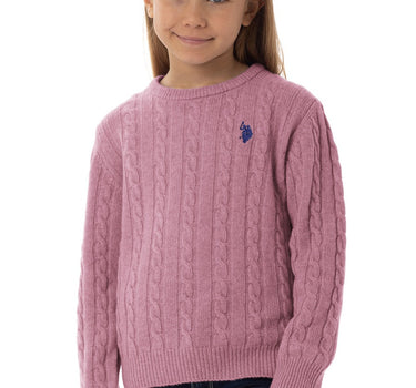 US POLO  GIRLS SWEATER WITH ICONIC LOGO
