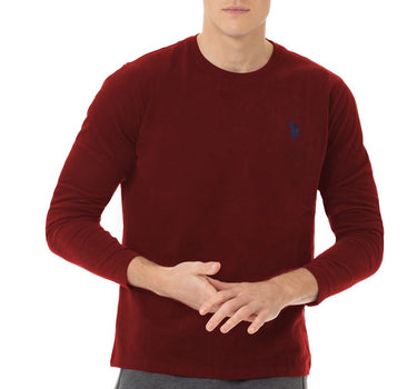 US POLO MENS LONG-SLEEVE SHIRT IN RED