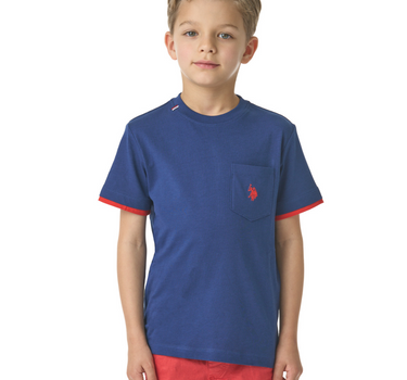 US POLO SHORT-SLEEVED T-SHIRT WITH POCKET AND LOGO