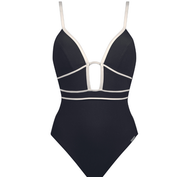 MARYAN MEHLHORN SWIMSUIT BLACK AND WHITE