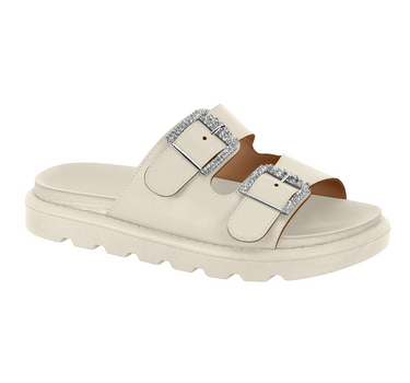 BEIRA RIO BUCKLE WOMEN SLIDERS WITH BUCKLE DETAILING