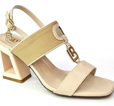 LAURA BIAGOTTI HEELS WITH GOLD DETAIL
