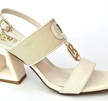 LAURA BIAGOTTI HEELS WITH GOLD DETAIL