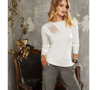 CECILIA BENETTI LONG-SLEEVE TOP WITH DETAIL