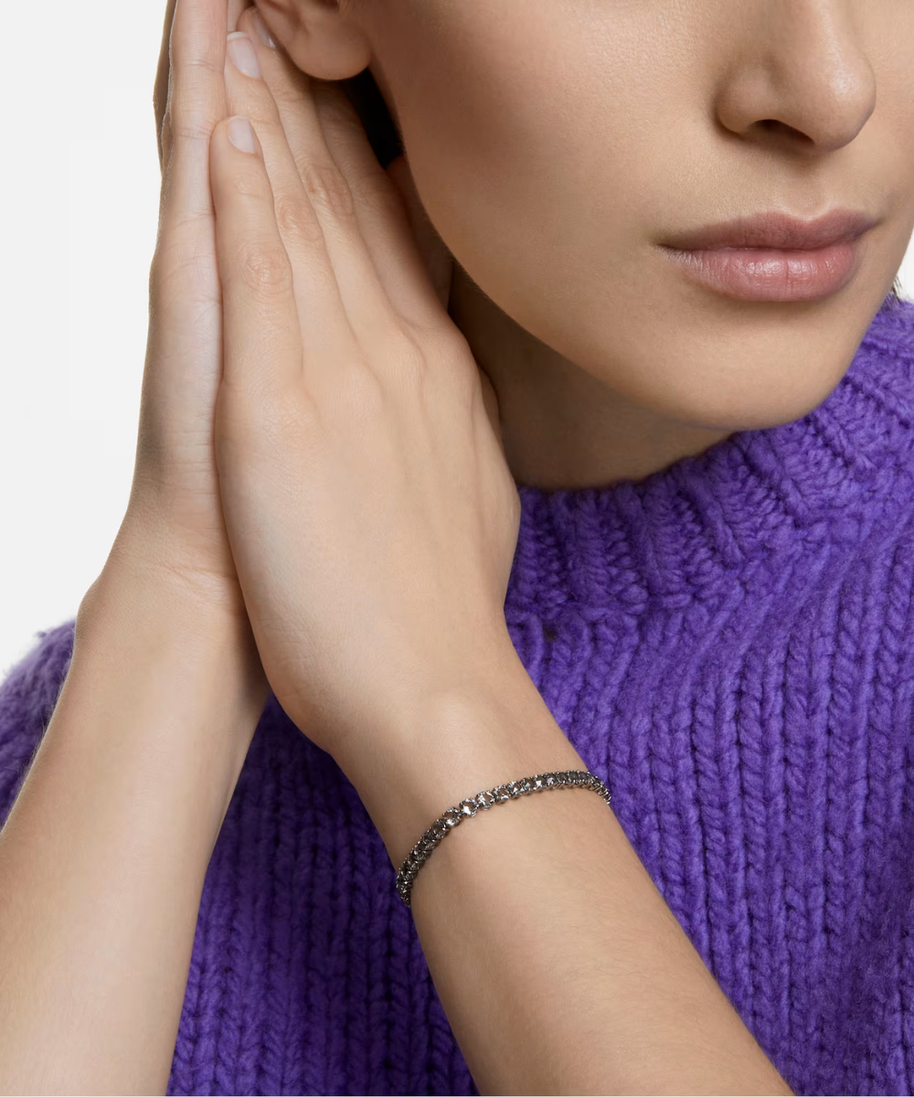 SWAROVSKI TENNIS DELUXE BRACELET IN GREY OK Fashion OKFASHION.COM.MT