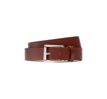 US POLO ASSN. MEN HITCHCOCK BELT MAN H35 LEATHER IN DARK BROWN