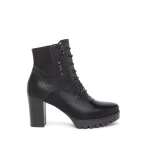 NEROGIARDINI WOMEN LEATHER ANKLE BOOTS IN BLACK