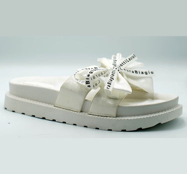 LAURA BIAGOTTI SLIDERS WITH BOW DETAILING