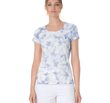 US POLO WOMEN TIE-AND-DYE COTTON JERSEY T-SHIRT