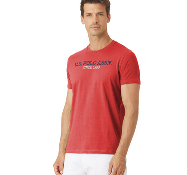 US POLO MENS T-SHIRT COTTON JERSEY WITH EMBROIDERY