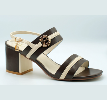 LAURA BIAGIOTTI HEELED SANDALS IN BROWN