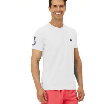 US POLO MEN COTTON JERSEY T-SHIRT WITH NUMBER AND LOGO