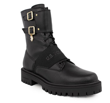 US POLO WOMEN'S KARMA ANKLE BOOTS IN BLACK