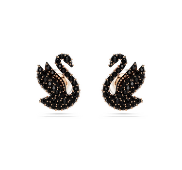 SWAROVSKI SWAN STUD EARRINGS