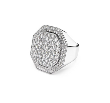 SWAROVSKI DEXTERA COCKTAIL RING IN WHITE