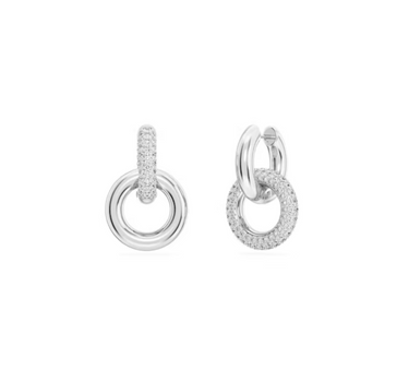 SWAROVSKI DEXTERA HOOP EARRINGS