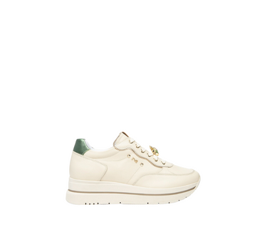 NERO GIARDINI LEATHER TRAINERS