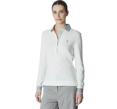 US POLO ASSN WOMEN GITH LONG SLEEVE POLO SHIRT
