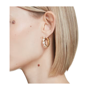 SWAROVSKI IMBER HOOP EARRINGS