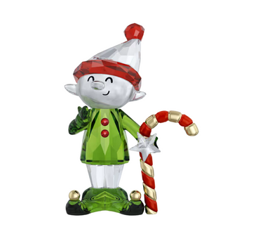 SWAROVSKI HOLIDAY CHEERS DULCIS ELF AND CANDY CANE