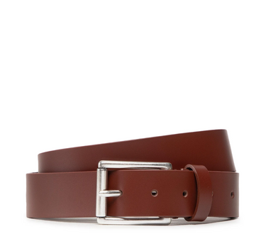 US POLO ASSN. MEN'S HITCHCOCK LEATHER BELT IN BROWN