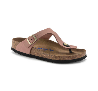 BIRKENSTOCK GIZEH SOFT FOOTBED NUBUCK LEATHER REGULAR FIT