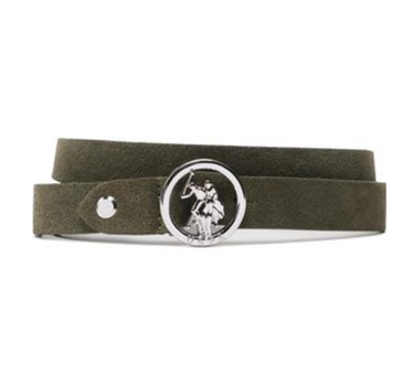 US POLO WOMEN TOWNIE BELT WOMAN H20 LEATHER IN GREEN