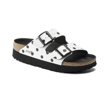 BIRKENSTOCK ARIZONA NARROW FIT IN WHITE AND BLACK