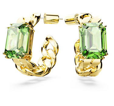 SWAROVSKI MILLENIA OCTAGON CUT HOOP EARRINGS