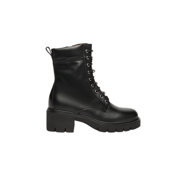 NERO GIARDINI LEATHER COMBAT BOOTS