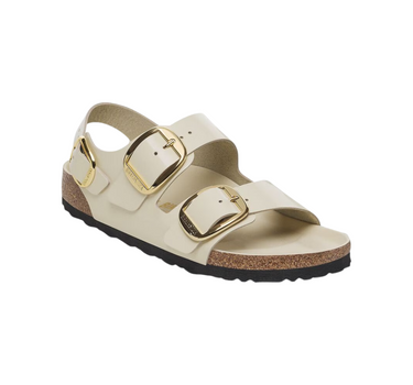 BIRKENSTOCK MILANO BIG BUCKLE NATURAL LEATHER NARROW FIT