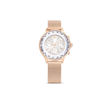 SWAROVSKI NOVA CHRONO WATCH, SWISS MADE, METAL BRACELET, BRACELET, ROSE GOLD TONE, ROSE GOLD- TONE, ROSE GOLD-TONE FINISH