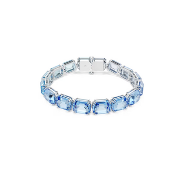 SWAROVSKI MILLENIA BRACELET, OCTAGON CUT, COLOR GRADIENT, BLUE, RHODIUM PLATED