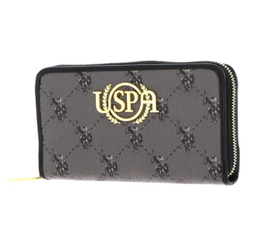 US POLO ASSN. WOMEN HAMPTON L ZIP WALLET PRINTED IN GREY