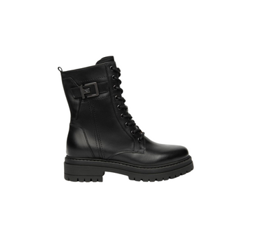 NERO GIARDINI LEATHER COMBAT BOOTS