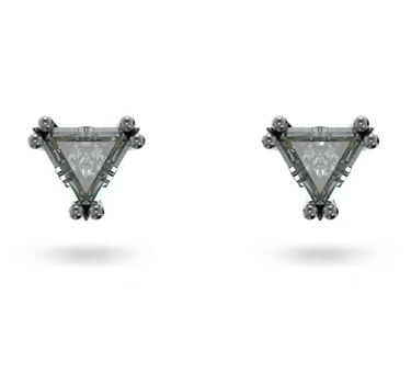 SWAROVSKI STILLA STUD EARRINGS IN GREY