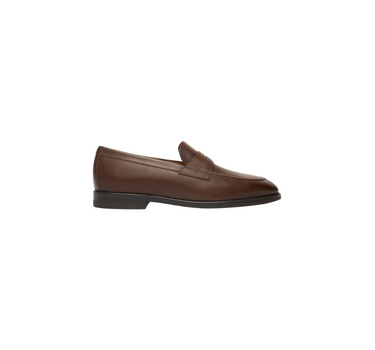 NERO GIARDINI LEATHER LOAFERS