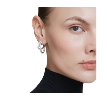 SWAROVSKI MATRIX HOOP EARRINGS