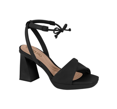 BEIRA RIO BLOCK HEEL SANDALS WITH ANKLE STRAP
