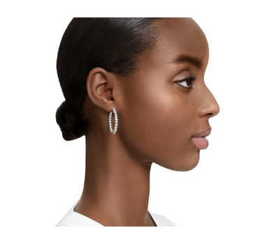 SWAROVSKI MATRIX HOOP EARRINGS