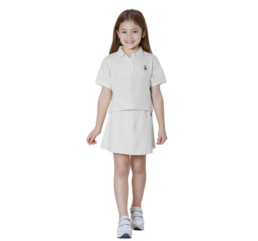 US POLO ASSN GIRLS ASTER SET POLO SHIRT AND SKIRT