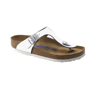 BIRKENSTOCK GIZEH SOFT FOOTBED NATURAL LEATHER REGULAR FIT