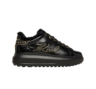 KARL LAGERFELD KAPRI LUG SIGNIA STUDS LOW LACE TRAINERS
