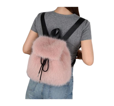 PARIS FASHION WOMEN FAUX FUR FLUFFY BACKPACK