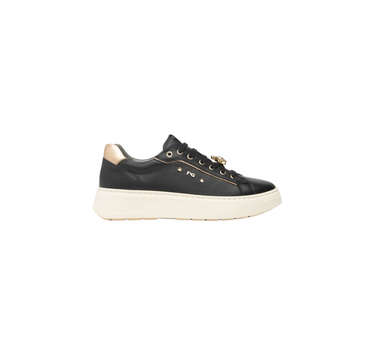 NERO GIARDINI LEATHER TRAINERS