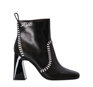 KARL LAGERFELD ASTRA NOVA ANKLE WHIPSTITCH BOOTS