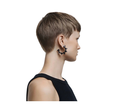 SWAROVSKI CHROMA HOOP EARRINGS