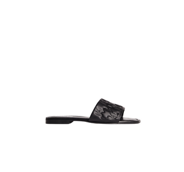 KARL LAGERFELD BRIO MONOGRAM RPT FLATS SANDALS