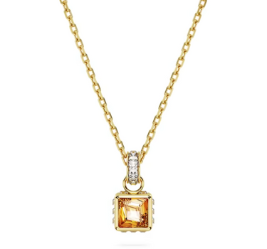 SWAROVSKI STILLA PENDANT SQUARE CUT IN YELLOW