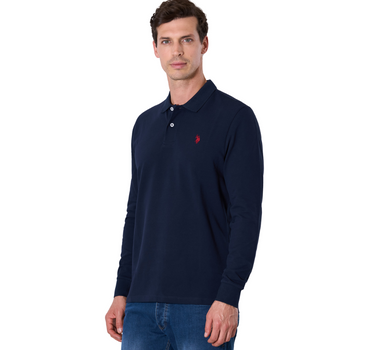 US POLO ASSN MEN LONG SLEEVE POLO SHIRT